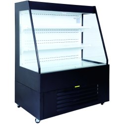 Multi Deck Refrigerator 400 litres with Night Curtain Black 1200x700x1540mm | Adexa LG1400M2W