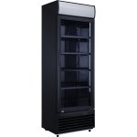 Commercial Drink cooler Upright 332 litres Static cooling Hinged glass door Black Canopy light | Adexa LG332BBLACK