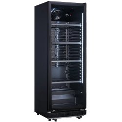 Commercial Drink cooler Upright 326 litres Fan assisted cooling Hinged glass door Black | Adexa LG360XPBLACK