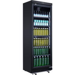 Commercial Drink cooler Upright 402 litres Dynamic cooling Hinged glass door Black | Adexa LG402PFBLACK