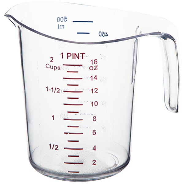 Polycarbonate Measuring Jug 0.5 litre Heavy duty | Adexa MC1