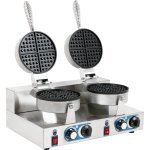 B GRADE Commercial Waffle Maker Double Round | Adexa MLP02 B GRADE