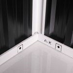Metal Shed with Sliding door & Zinc Frame Width 1950mm Depth 1230mm  | Adexa MSA01