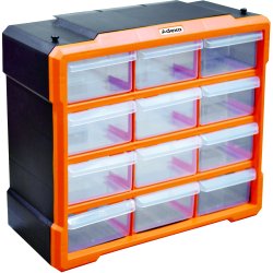 12 Bin Storage Organiser for Small Parts 320x160x370mm | Adexa MW2262