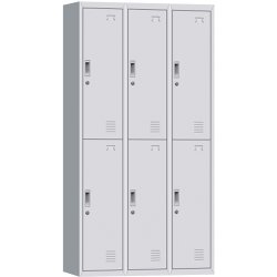 Commercial 6 Door Locker 900x450x1850mm White | Adexa MYL06WHITE