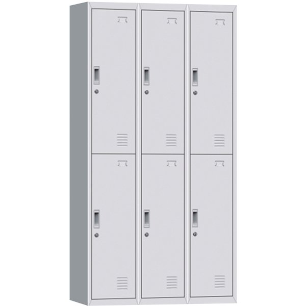 Commercial 6 Door Locker 900x450x1850mm White | Adexa MYL06WHITE