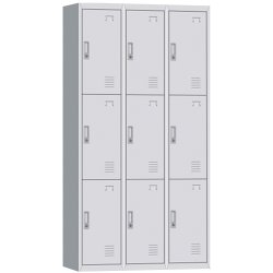 Commercial 9 Door Locker 900x400x1850mm White | Adexa MYL09WHITE