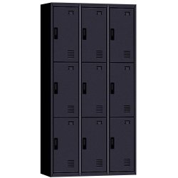 Commercial 9 Door Locker 900x400x1850mm Black | Adexa MYL09BLACK