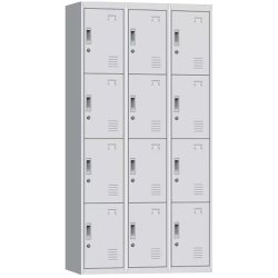 Commercial 12 Door Locker 900x400x1850mm White | Adexa MYL12WHITE