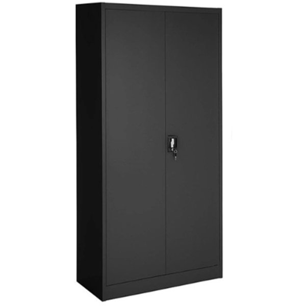 B GRADE Commercial Black Steel Cabinet 2 Doors 900x400x1850mm | Adexa MYOC06 B GRADE