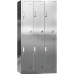 Commercial Stainless Steel 6 Door Locker 900x500x1800mm | Adexa MYSLC06