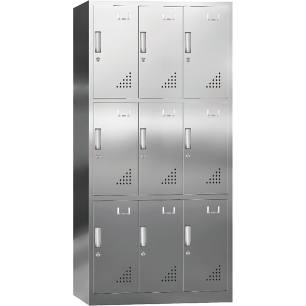Commercial Stainless Steel 9 Door Locker 900x500x1800mm | Adexa MYSLC07