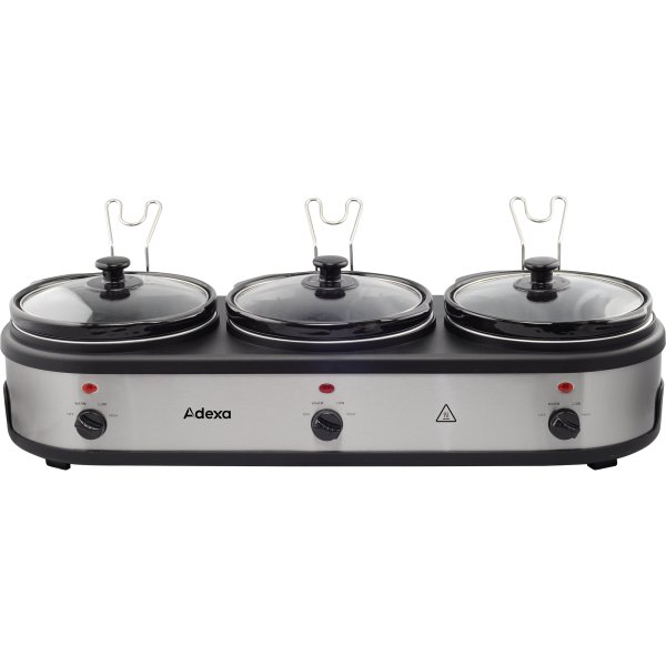 Unboxing Quest 16530 3 Pot Electric Slow Cooker Buffet Server & Food Warmer  3x 2.5L Ceramic Pots 