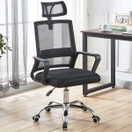 Mesh Office Chair with Headrest Black | Adexa OC203