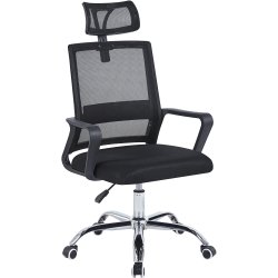 Mesh Office Chair with Headrest Black | Adexa OC203