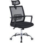 Mesh Office Chair with Headrest Black | Adexa OC2071