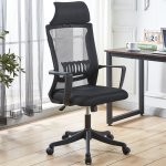 Mesh Office Chair with Headrest Black | Adexa OC2521