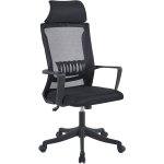 Mesh Office Chair with Headrest Black | Adexa OC2521