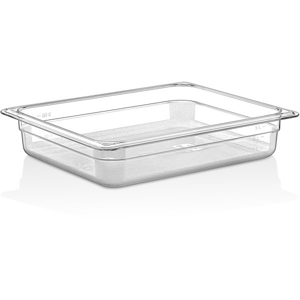 Polycarbonate Gastronorm Pan GN1/2 Depth 65mm Clear | Adexa P8122