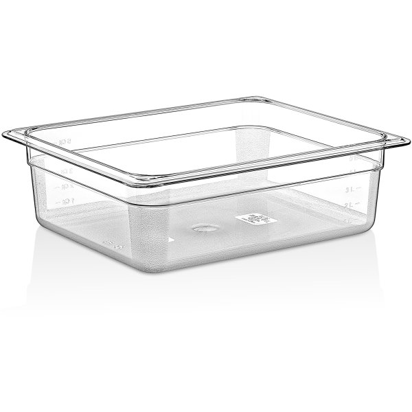 Polycarbonate Gastronorm Pan GN1/2 Depth 100mm Clear | Adexa P8124