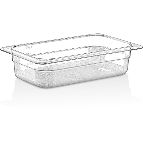Polycarbonate Gastronorm Pan GN1/4 Depth 65mm Clear | Adexa P8142