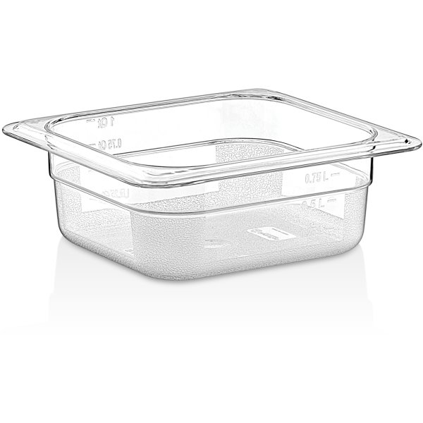 Polycarbonate Gastronorm Pan GN1/6 Depth 65mm Clear | Adexa P8162