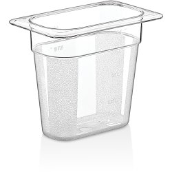 Polycarbonate Gastronorm Pan GN1/9 Depth 150mm Clear | Adexa P8196