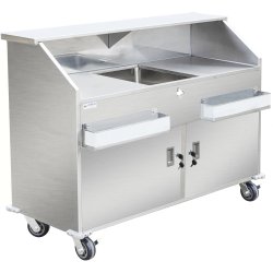 Commercial Portable Bar Stainless Steel with Doors 1550x580x1200mm | Adexa PB2361HDSS