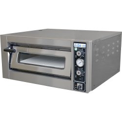 Single Deck Electric Pizza Oven 230V Premium Thermometer 680x680mm Capacity 4 pizzas at 13" | Adexa PBT1680