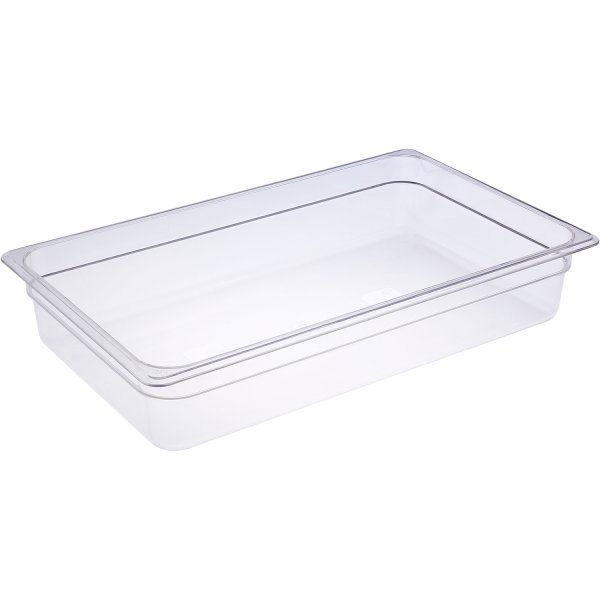 Heavy duty Polycarbonate Gastronorm Pan GN1/1 Depth 100mm Clear 12 litres | Adexa PCPAN11100