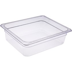 Heavy duty Polycarbonate Gastronorm Pan GN1/2 Depth 100mm Clear 5 litres | Adexa PCPAN12100