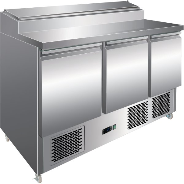  Refrigerated Prep Table 3 doors Sandwich top 8xGN1/6 | Adexa P33