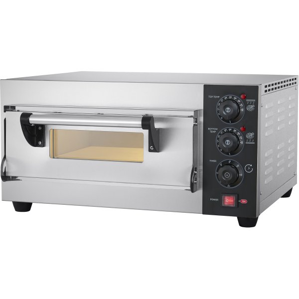 B GRADE Commercial Pizza oven Electric 1 chamber 400x400mm 350°C Mechanical controls 2.6kW 230V | Adexa PS441 B GRADE