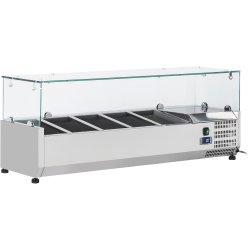 Refrigerated Servery Prep Top 1200mm 4xGN1/3 Depth 380mm Glass top | Adexa GT512
