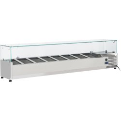 Refrigerated Servery Prep Top 1800mm 8xGN1/3 Depth 380mm Glass top | Adexa GT518