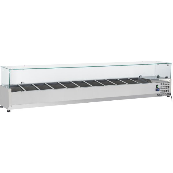 Refrigerated Servery Prep Top 2000mm 10xGN1/4 Depth 330mm | Adexa PT20