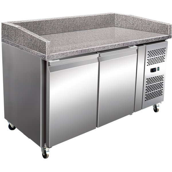 Refrigerated Pizza & Bakery Counter 2 doors Granite top Depth 800mm | Adexa PZ26