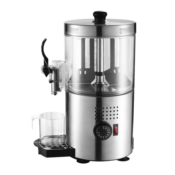 Commercial Hot Chocolate Dispenser / Drink Warmer 3 litres Dual Thermostat Silver | Adexa Q7005SILVER