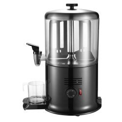 Commercial Hot Chocolate Dispenser / Drink Warmer 6 litres Dual Thermostat Black | Adexa Q7006BLACK
