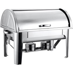 Roll top Chafer GN1/1 Stainless steel Mirror polish 9 litres | Adexa R23301