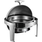Roll top Chafer Electric heating Round Stainless steel Mirror polish 6 litres | Adexa RA2101BE