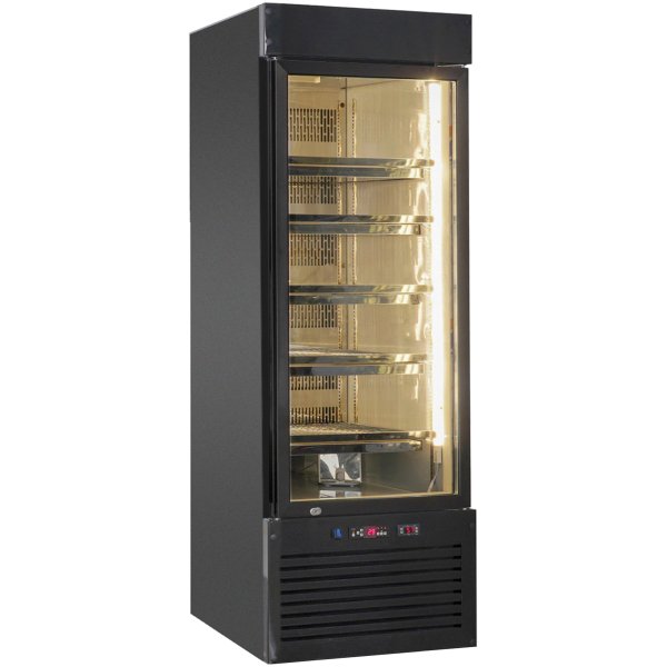 Professional Meat Dry Ageing Maturing Refrigerator 500lt Single Glass Door Black | Adexa RB680B