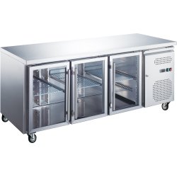 Commercial Refrigerated Counter 3 glass doors Depth 600mm | Adexa RS31VG
