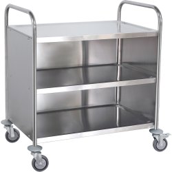 Commercial Serving/Service/Clearing Trolley with Cabinet Stainless steel 3 tier 860x540x940mm | Adexa RST3AC