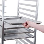Rack/Tray/Pan Trolley Stainless steel Bakery 600x400mm 15 tier 470x620x1700mm | Adexa RT6415