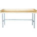 Bakery Work table Wood top 3 sides upstand 1500x600x900mm | Adexa RWTG600X1500100BSOB