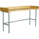 Bakery Work table Wood top 3 sides upstand 1500x600x900mm | Adexa RWTG600X1500100BSOB