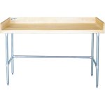 Bakery Work table Wood top 3 sides upstand 1200x600x900mm | Adexa RWTG600X1200100BSOB