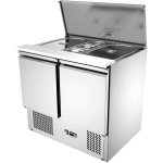 2 Door Saladette Counter Fridge with chopping board 240L | Adexa THS900