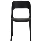Bistro Dining Chair Plastic Black Indoors & Outdoors | Adexa WW053BLACK
